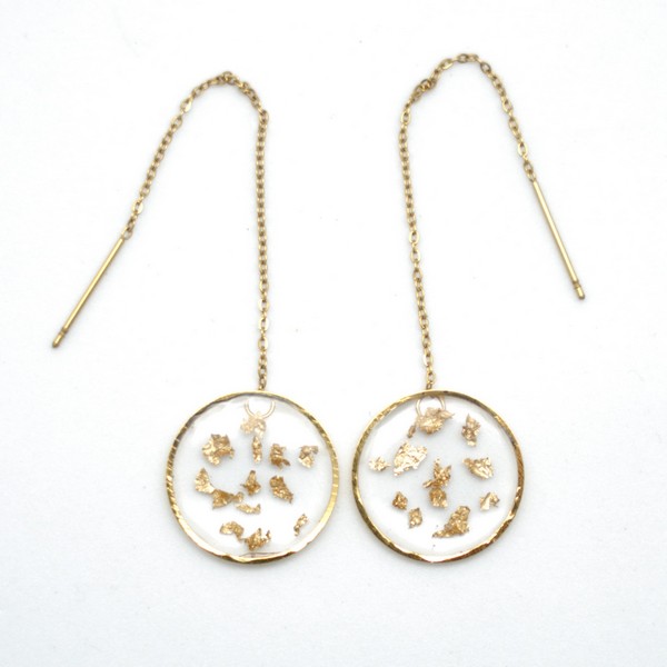 Pendientes de pan de oro